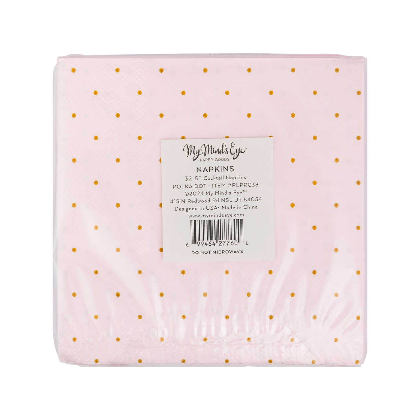 Princess Polka Dot Cocktail Napkin