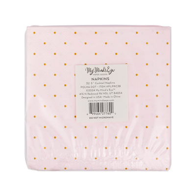 Princess Polka Dot Cocktail Napkin