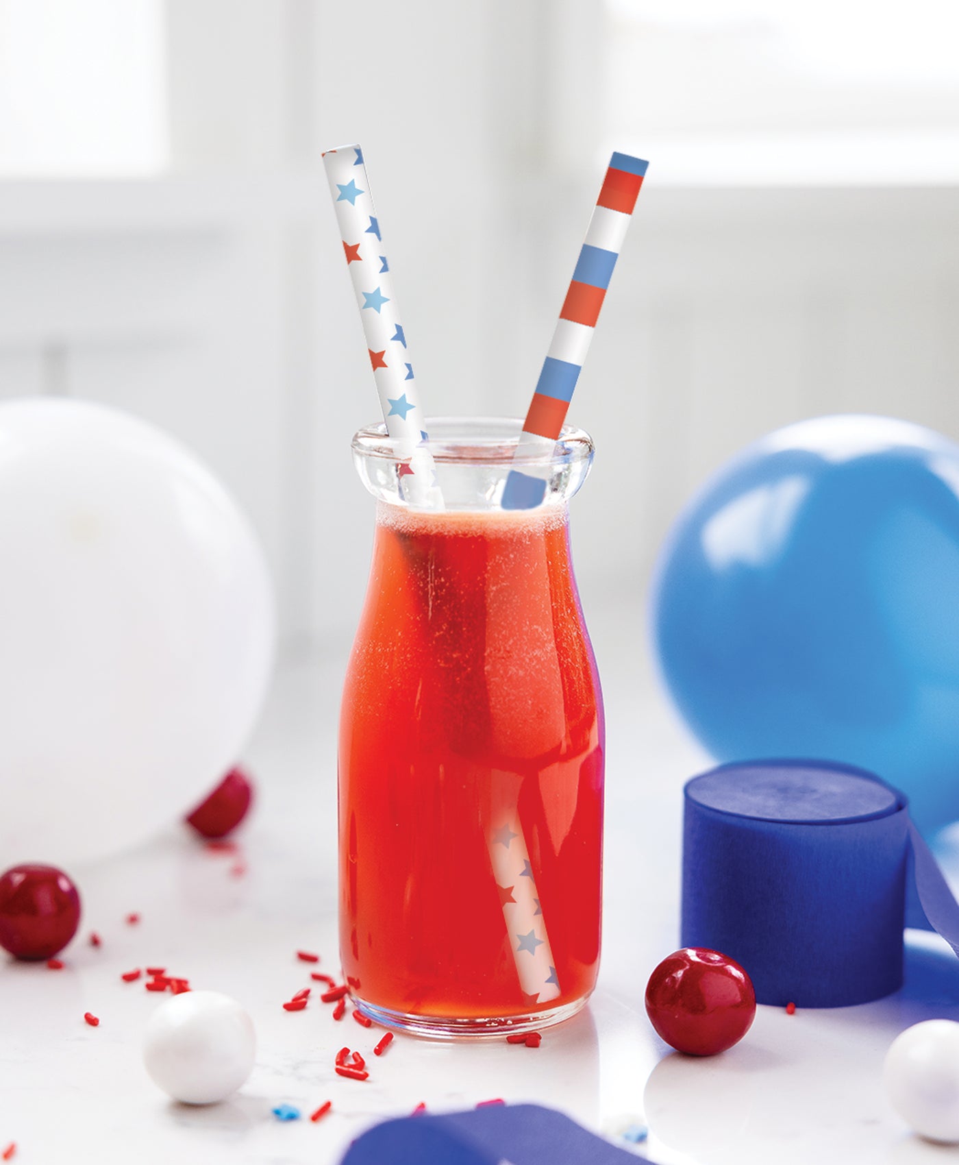 Patriotic Stars Reusable Straws (12 ct)