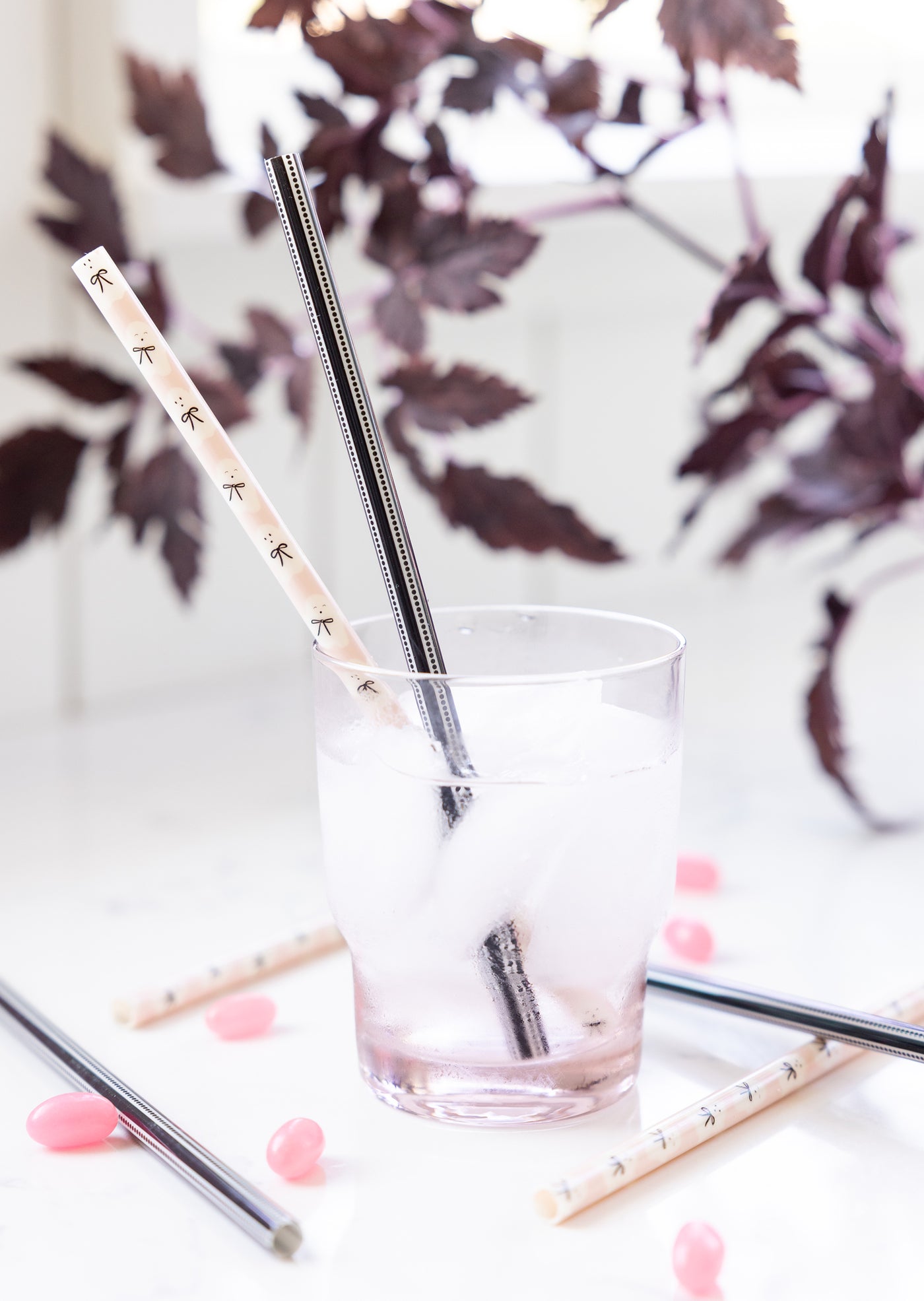 Bow Ghosts Reusable Straws