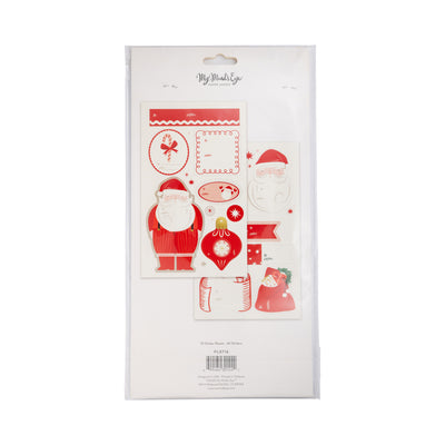 Santa Sticker Tag Set