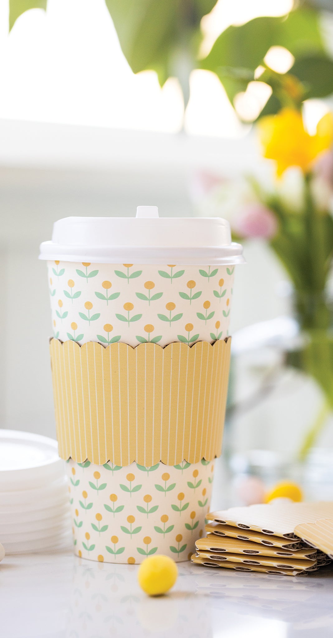 Yellow Flowers To-Go Cup