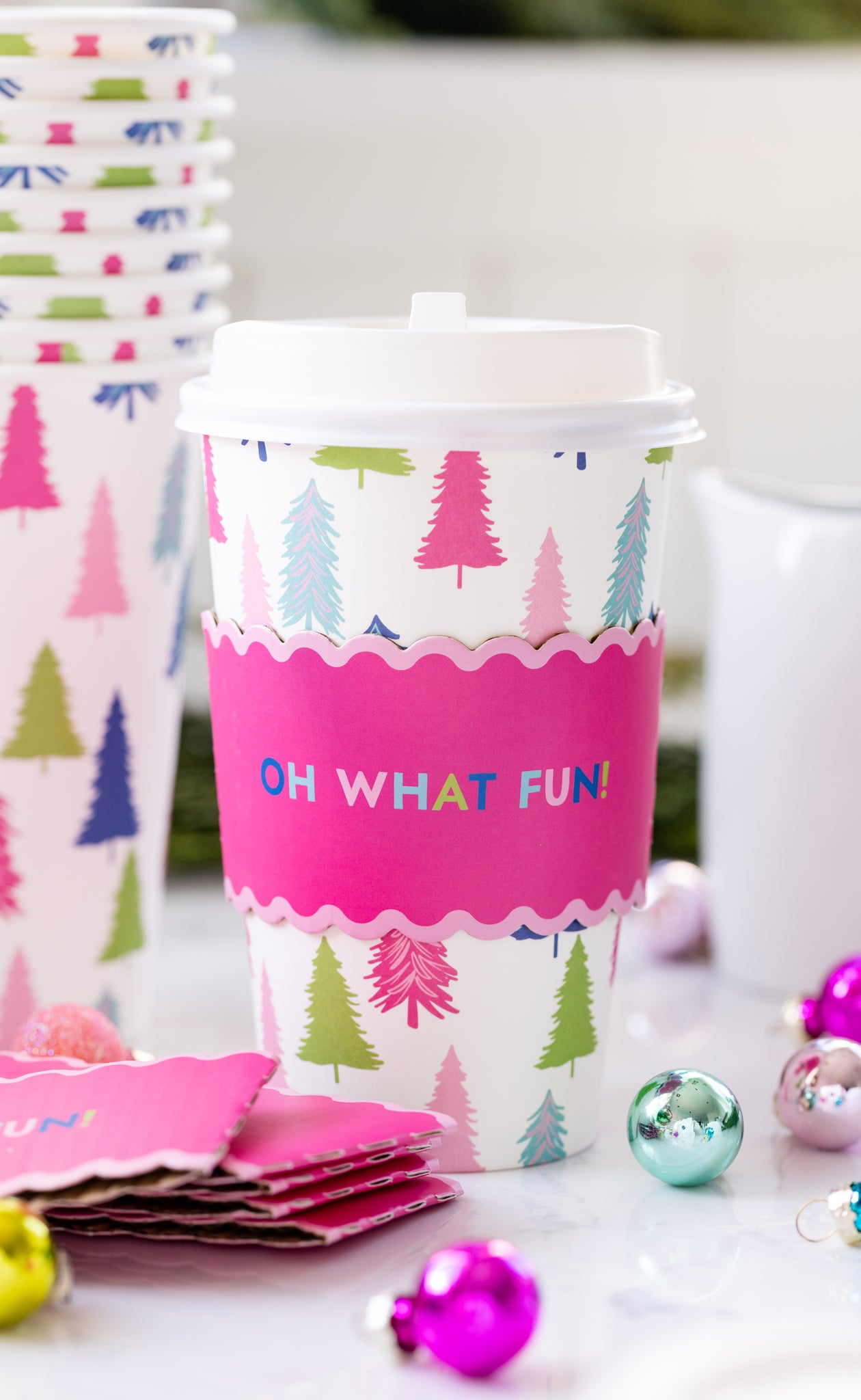 Bright Trees To-Go Cups 8 ct
