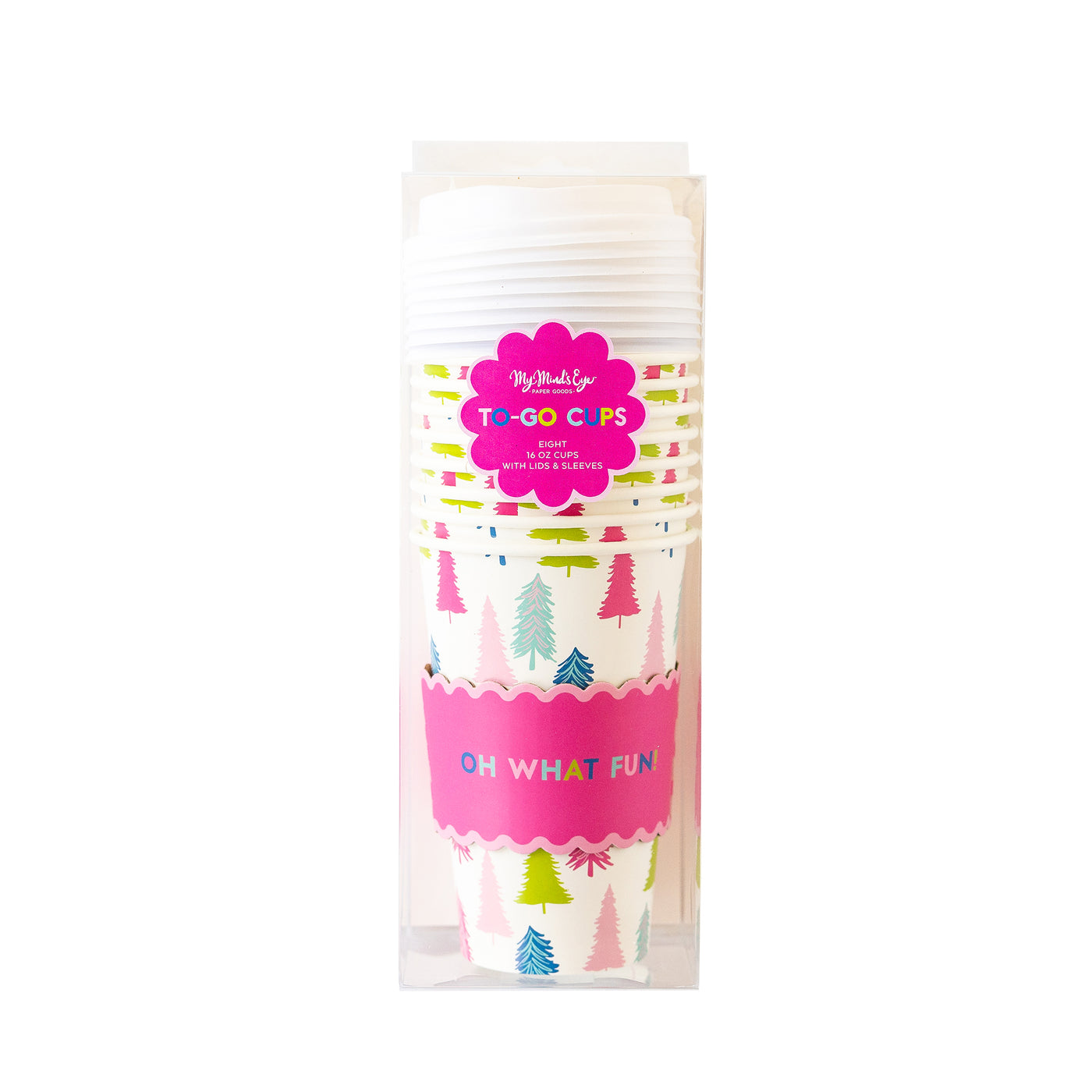 Bright Trees To-Go Cups 8 ct