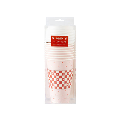 Red Checks To-Go Cup Set (8 ct)