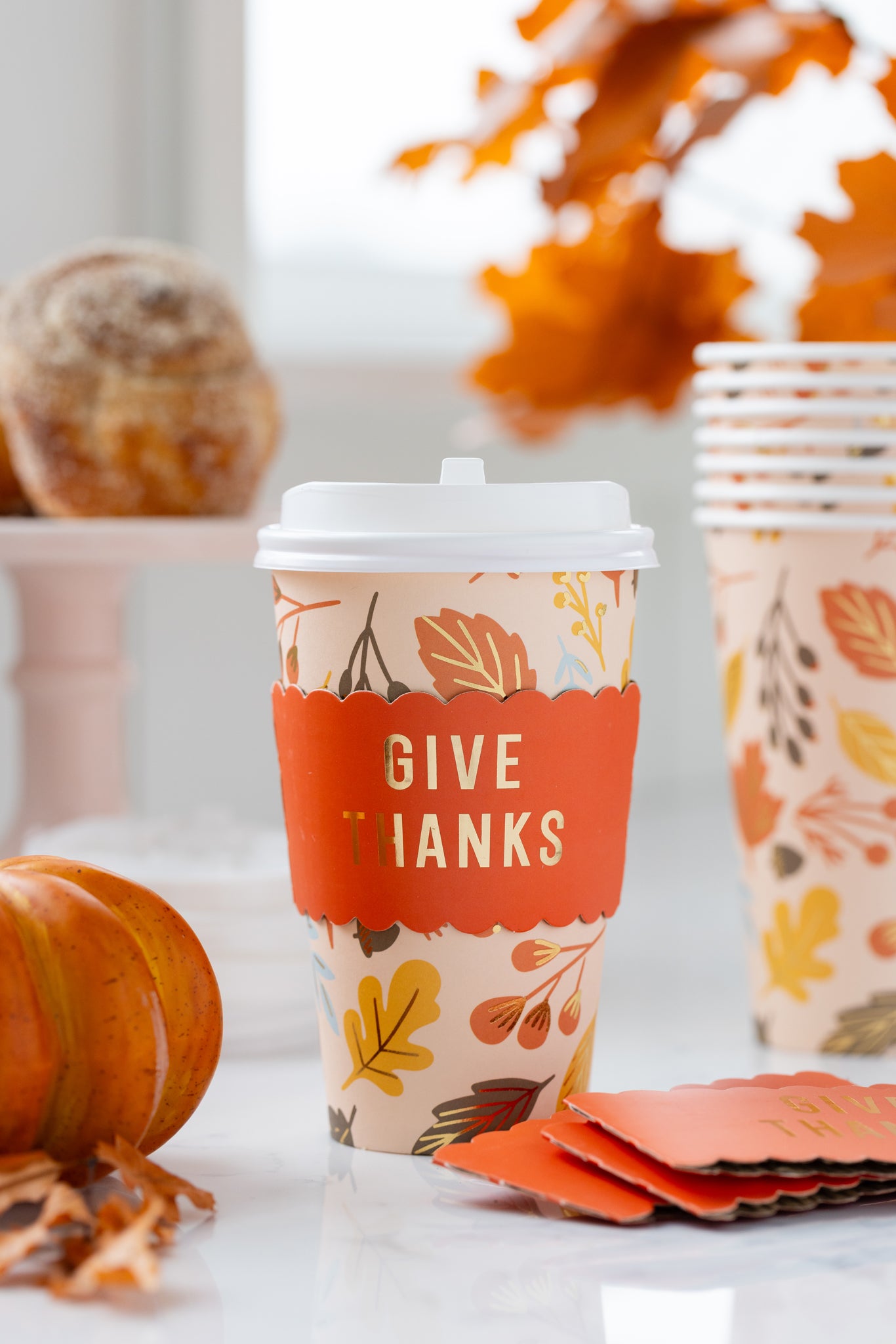 Give Thanks Foliage To Go Cup