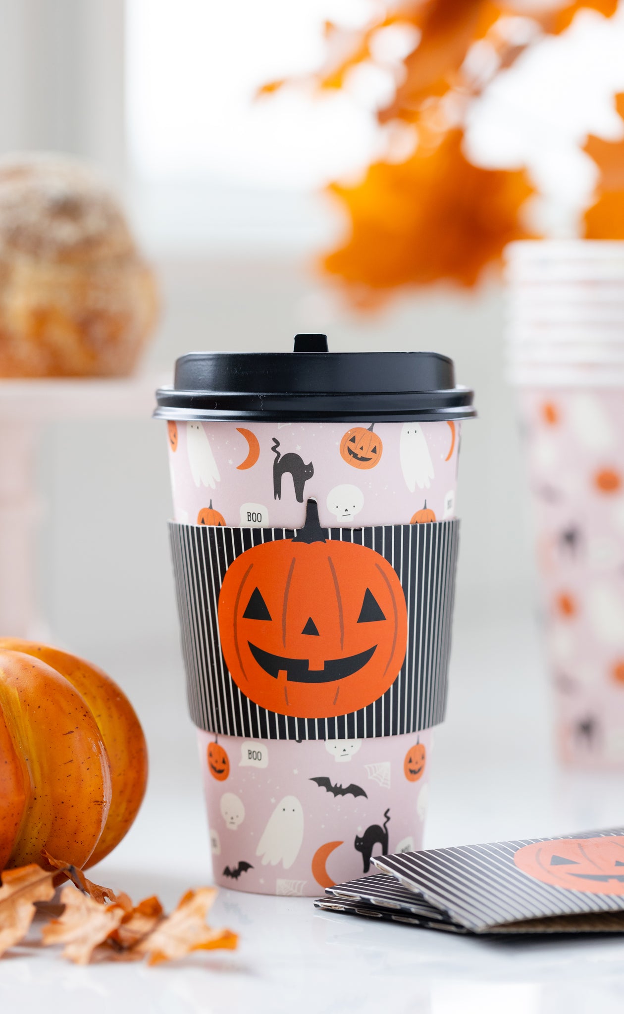 Pink Halloween Icons To Go Cup