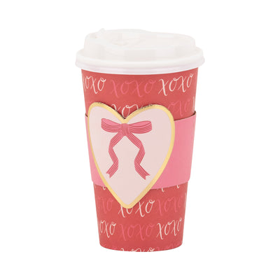 Heart with Bow To Go Cups