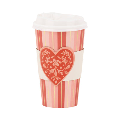 Floral Heart To Go Cups