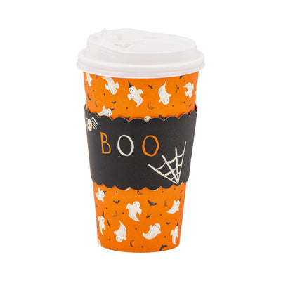 Ghosts on Orange To Go Cups