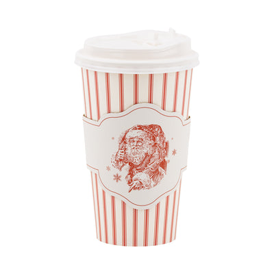Vintage Santa Stripe To Go Cups