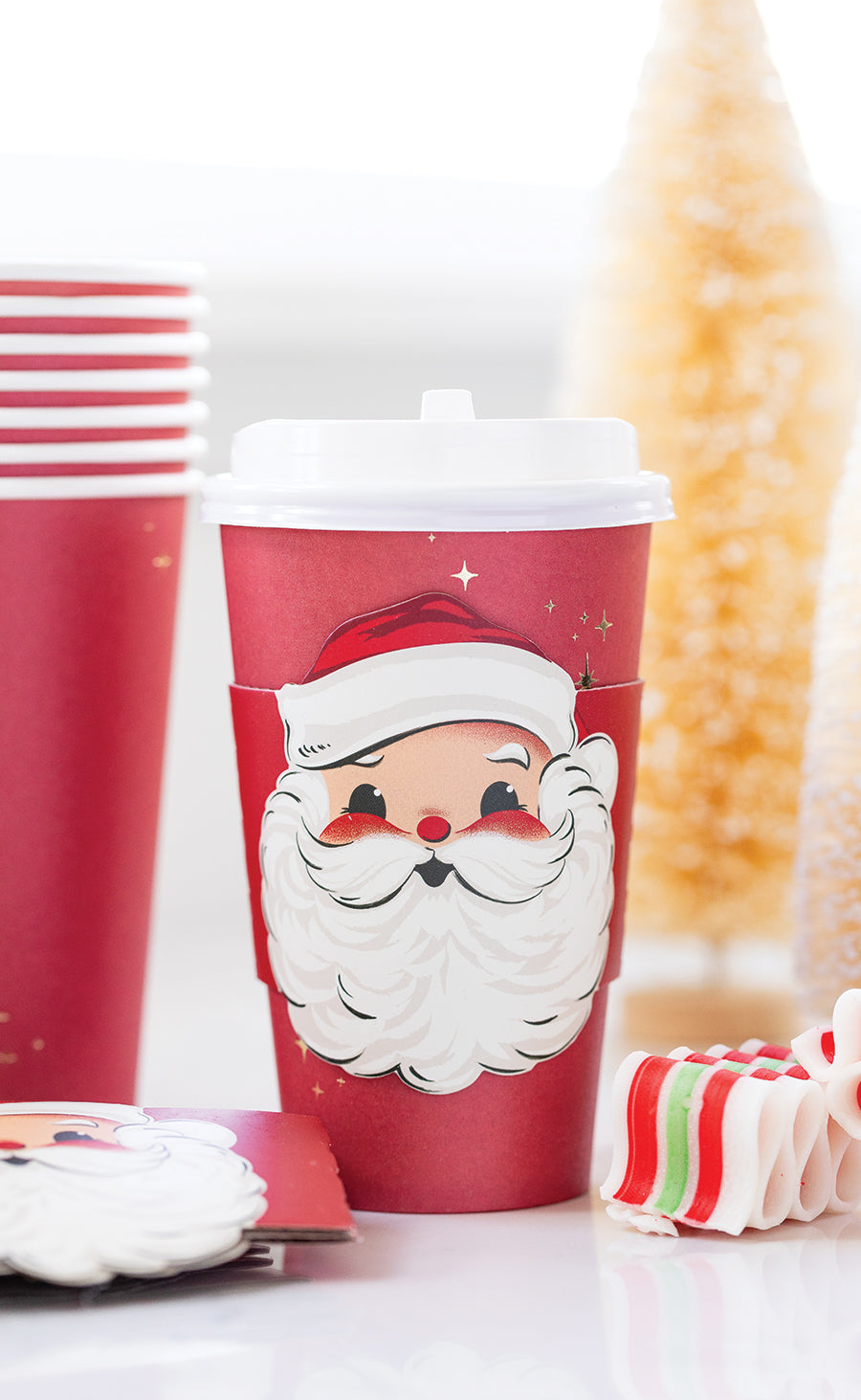 Rosy Cheeks Santa To Go Cups