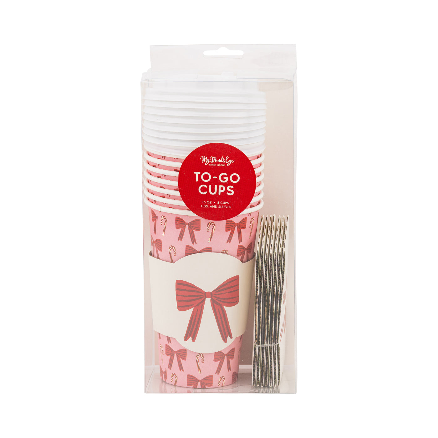Bows and Canes To Go Cups