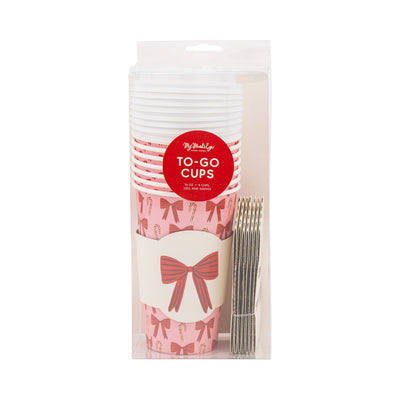 Bows and Canes To Go Cups