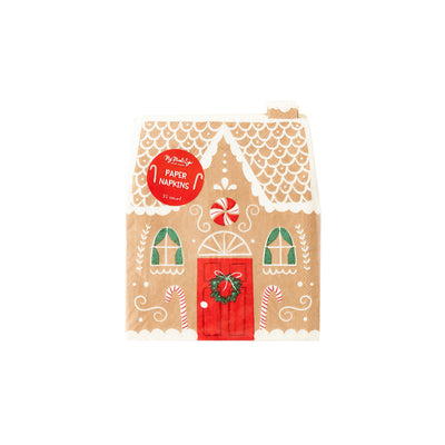 Gingerbread House Shaped Paper Dinner Napkin