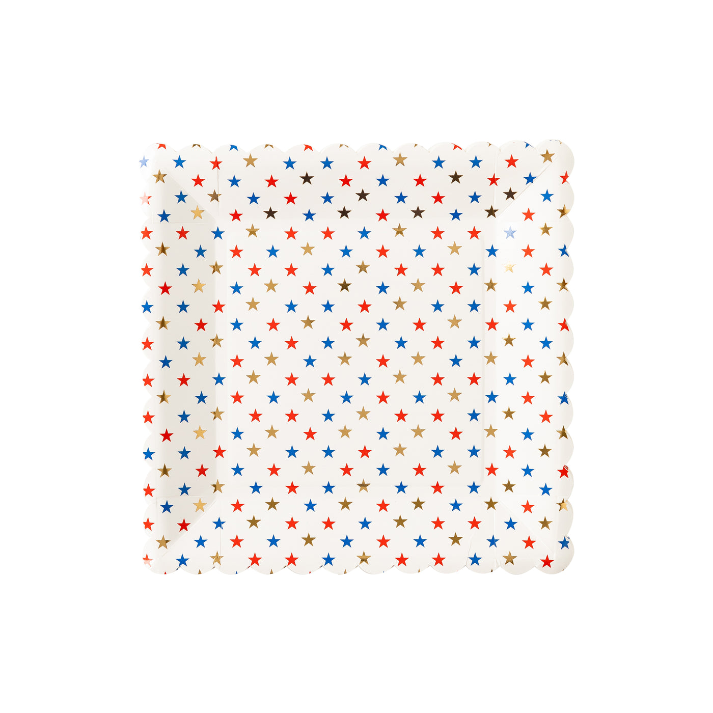 Square Star Scallop Paper Plate