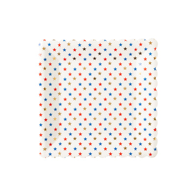 Square Star Scallop Paper Plate
