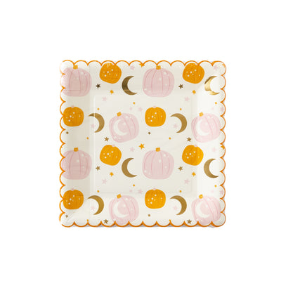 Star and Pumpkin Paper Plate