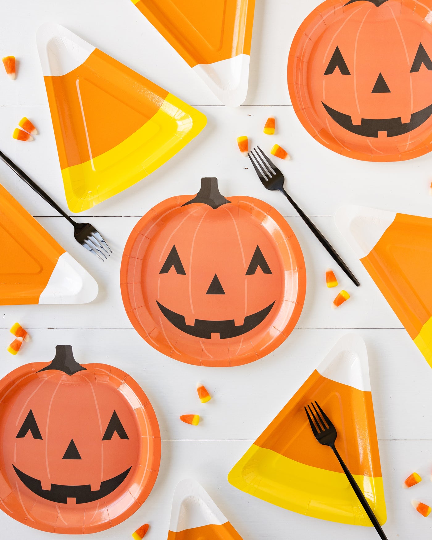Candy Corn Shaped Paper Plate