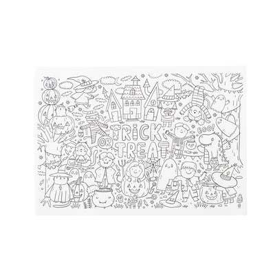Halloween Coloring Paper Placemat