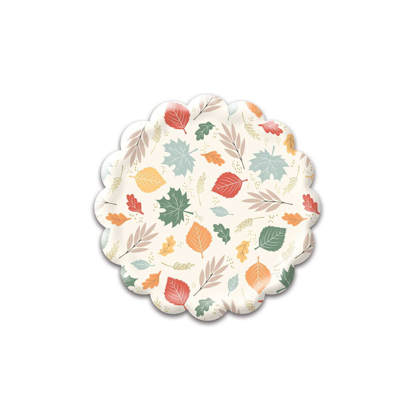 Scattered Leaves Paper Plates