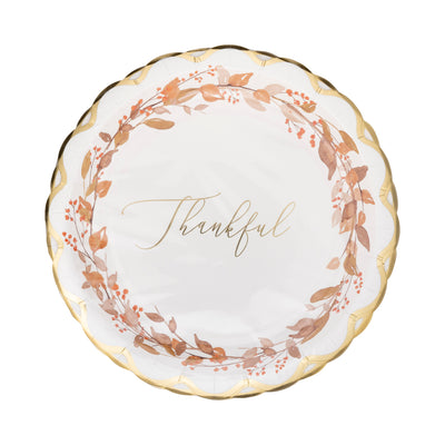 Thankful Wreath Paper Plate