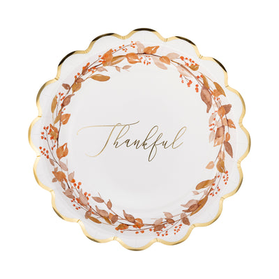 Thankful Wreath Paper Plate