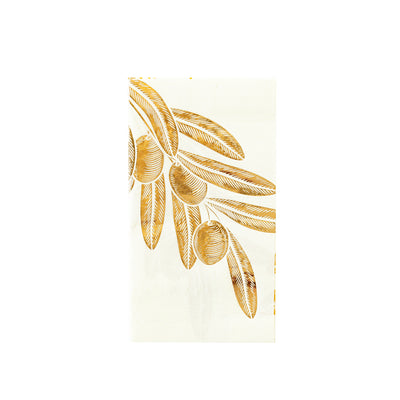 Gold Foiled Olive Paper Dinner Napkin