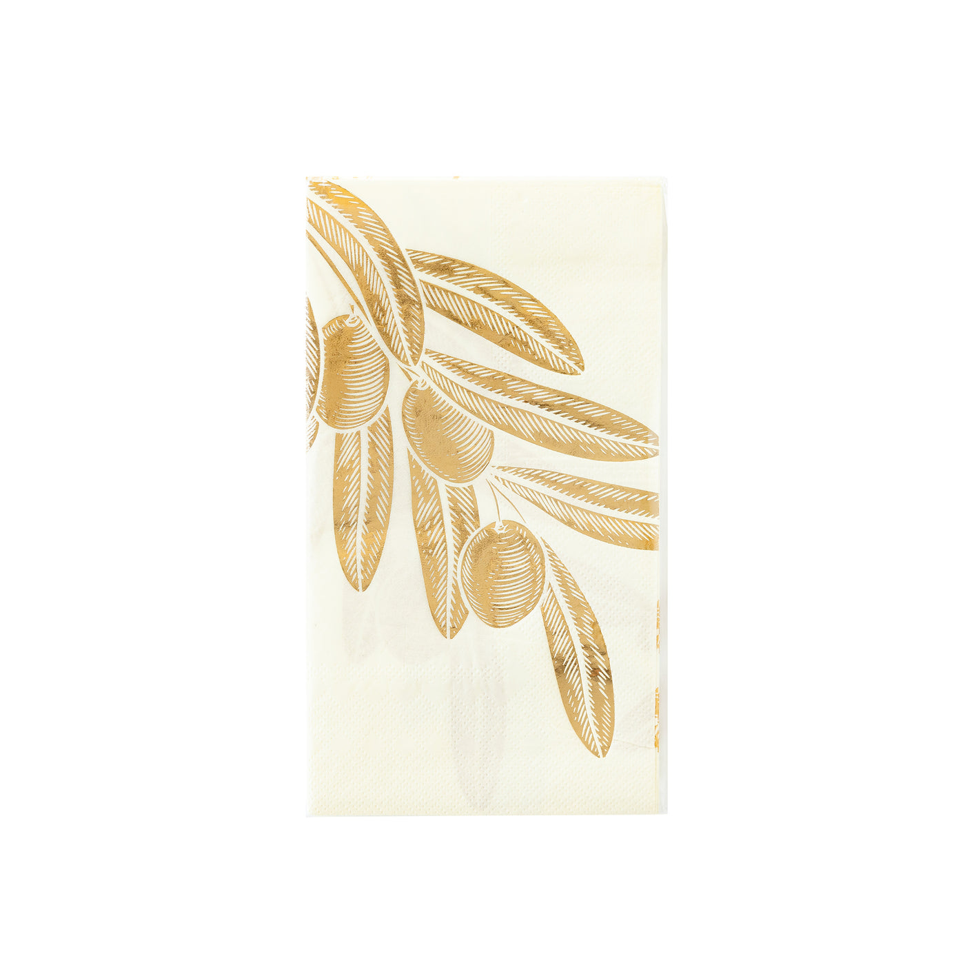 Gold Foiled Olive Paper Dinner Napkin