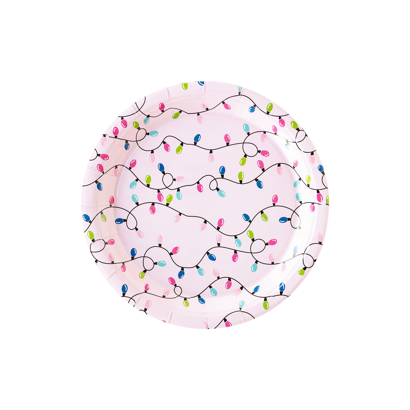 Bright Christmas Lights Paper Plate