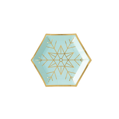 Bright Snowflake Paper Plate Set