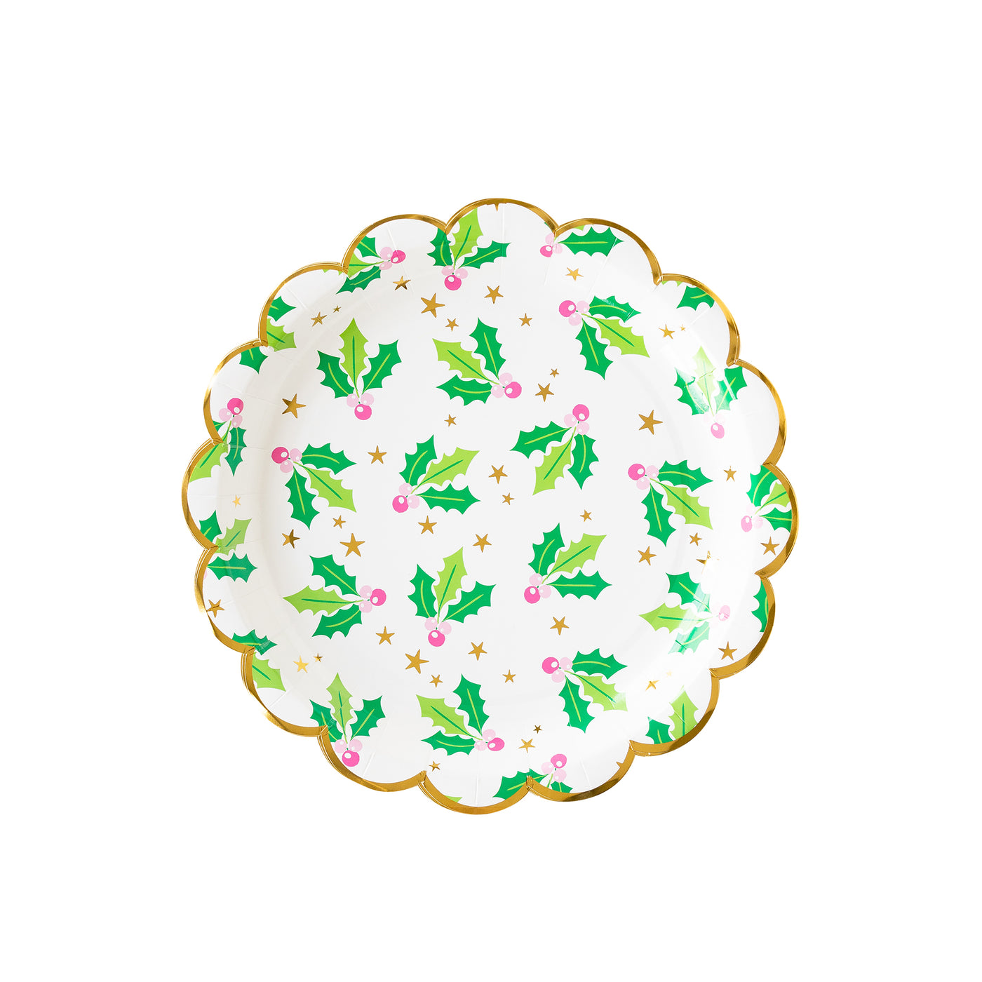 Bright Holly Paper Plate