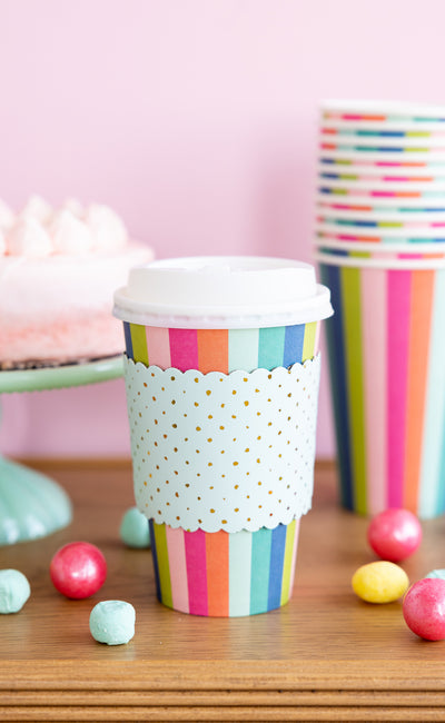 Primary Stripes To Go Cups