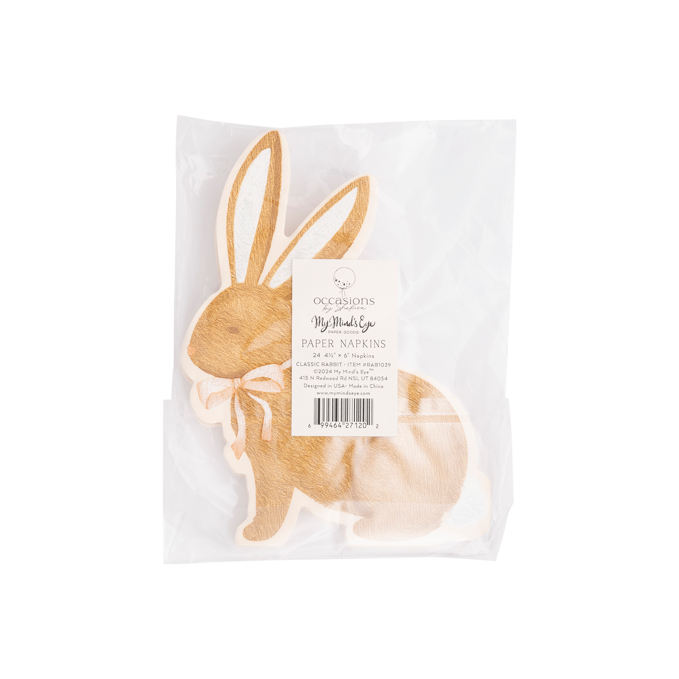 Occasions By Shakira - Rabbit Shaped Paper Dinner Napkin