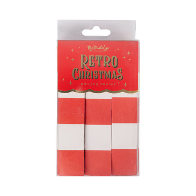 Red & White Fan Bunting Banner