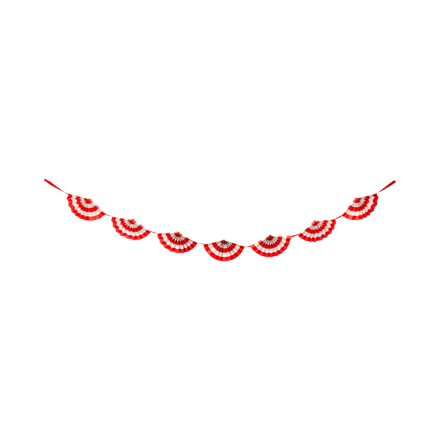 Red & White Fan Bunting Banner