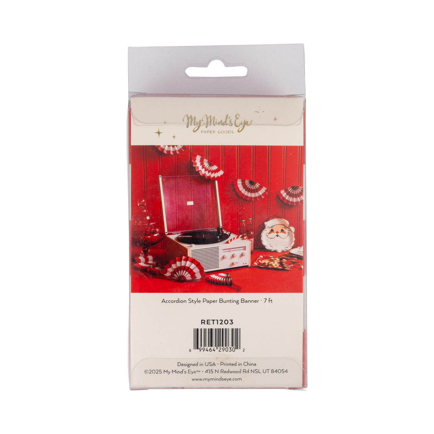 Red & White Fan Bunting Banner