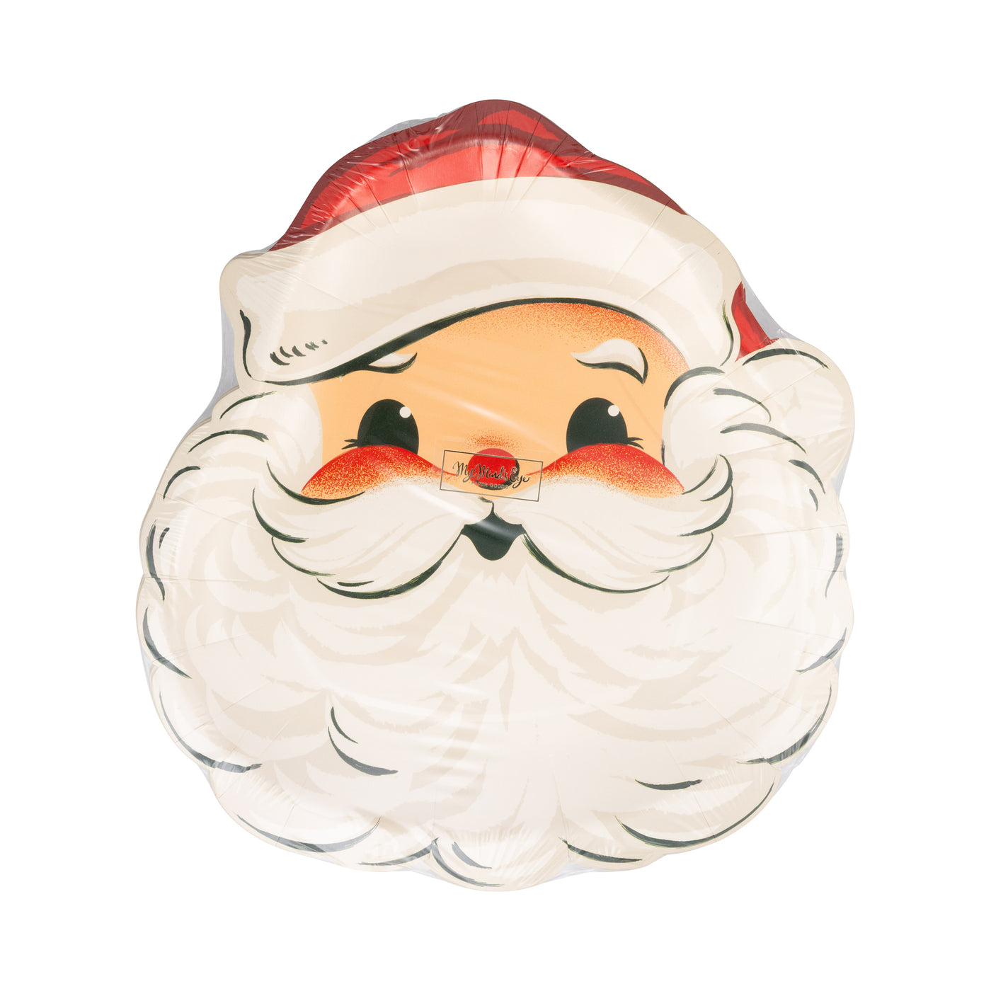 Santa Retro Rounds Retro Santa Plate.