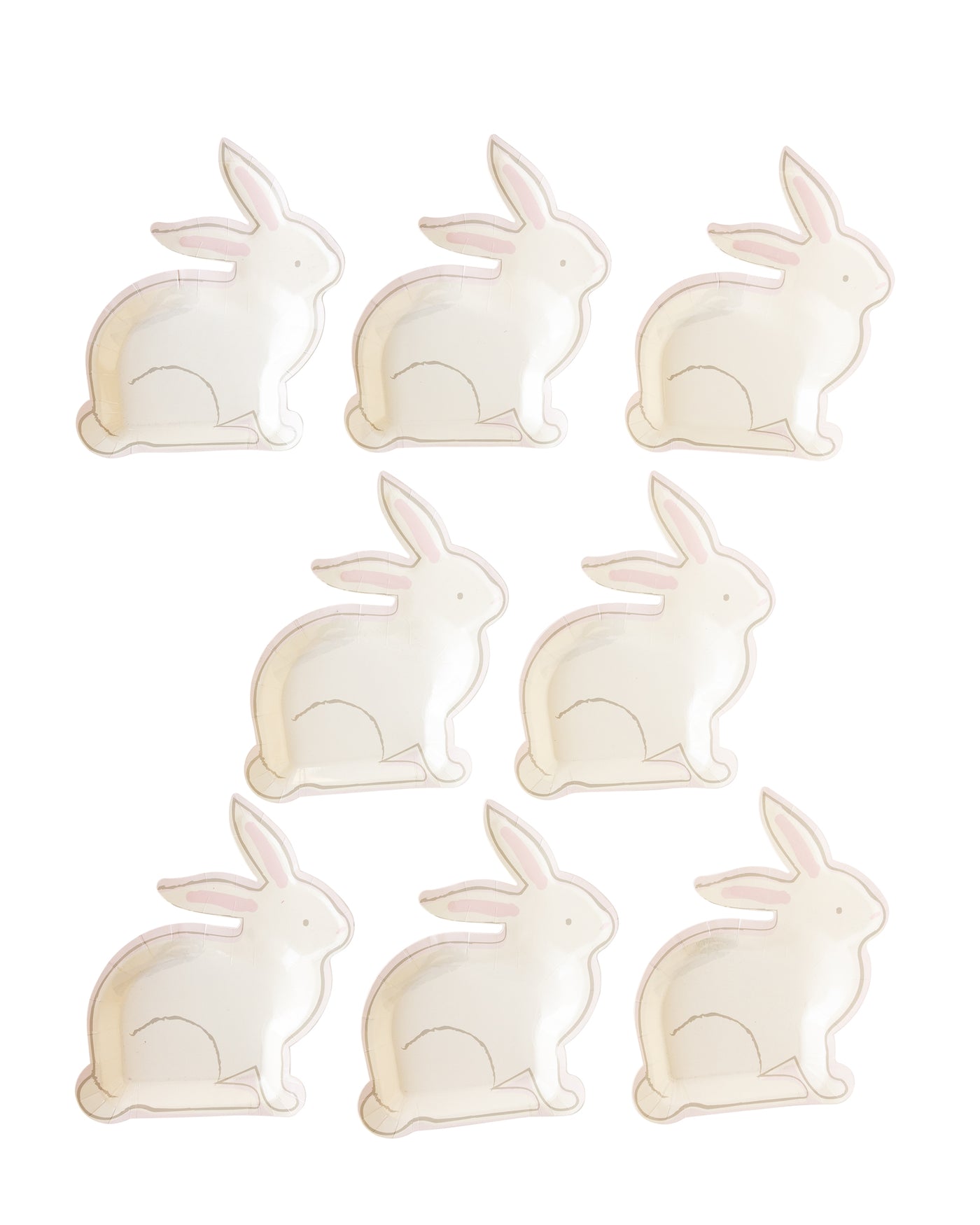 Full Bunny Shaped Paper Plate
