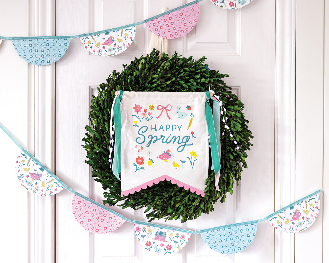 Happy Spring Canvas Banner