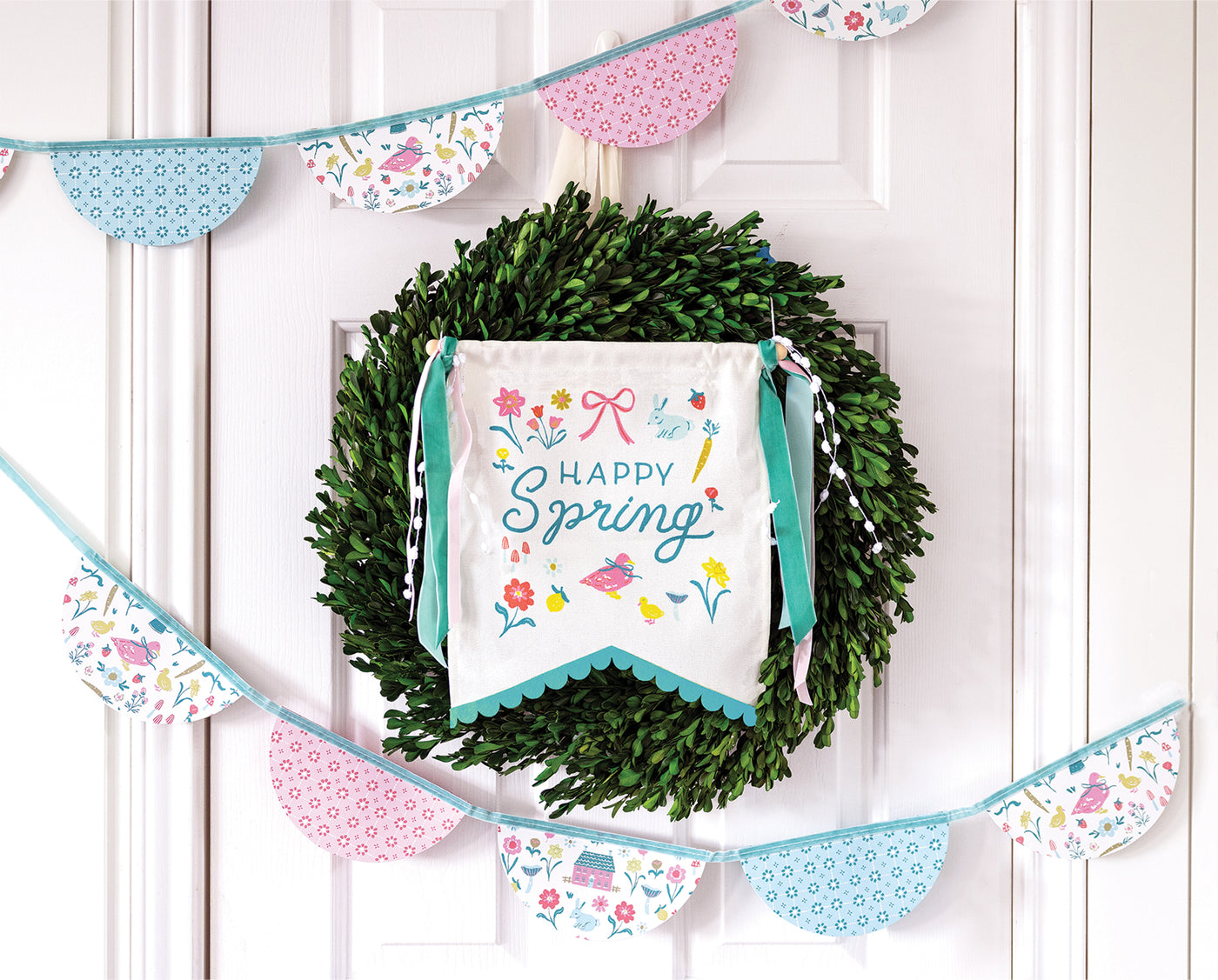 Happy Spring Canvas Banner