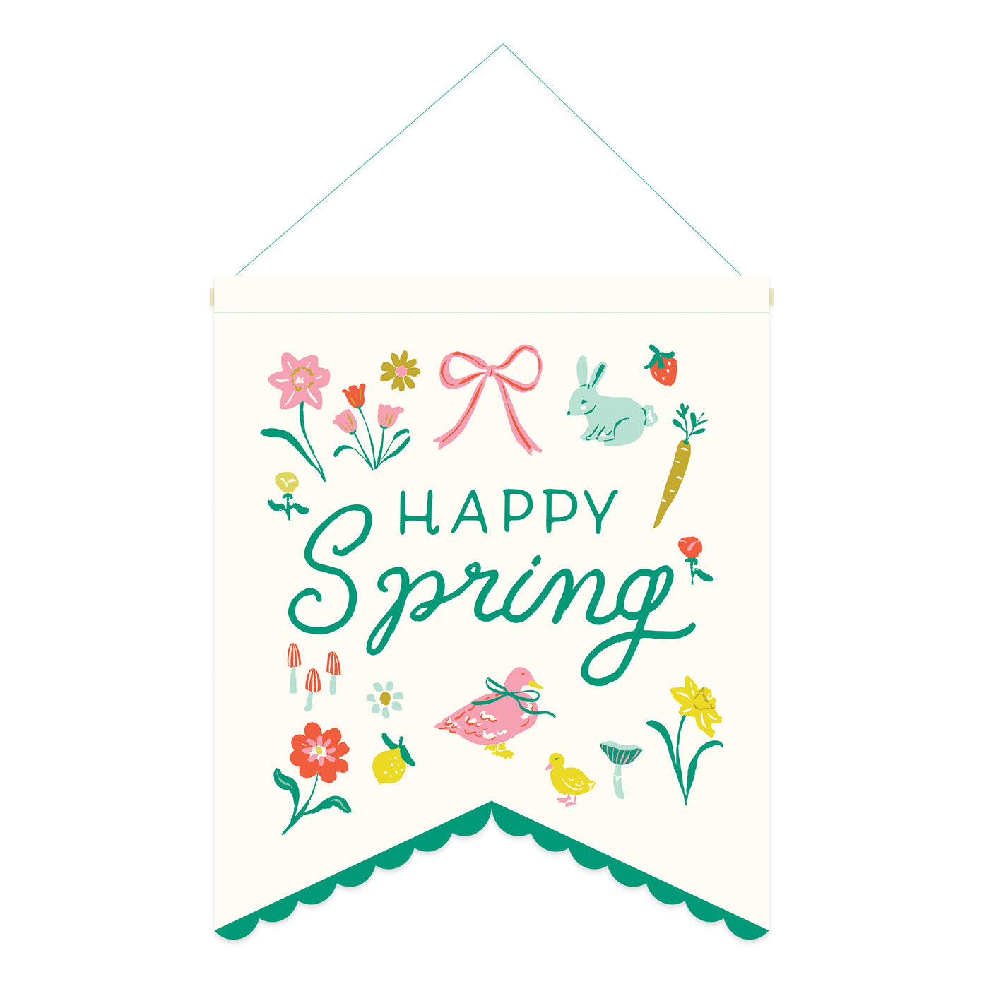 Happy Spring Canvas Banner