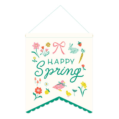 Happy Spring Canvas Banner