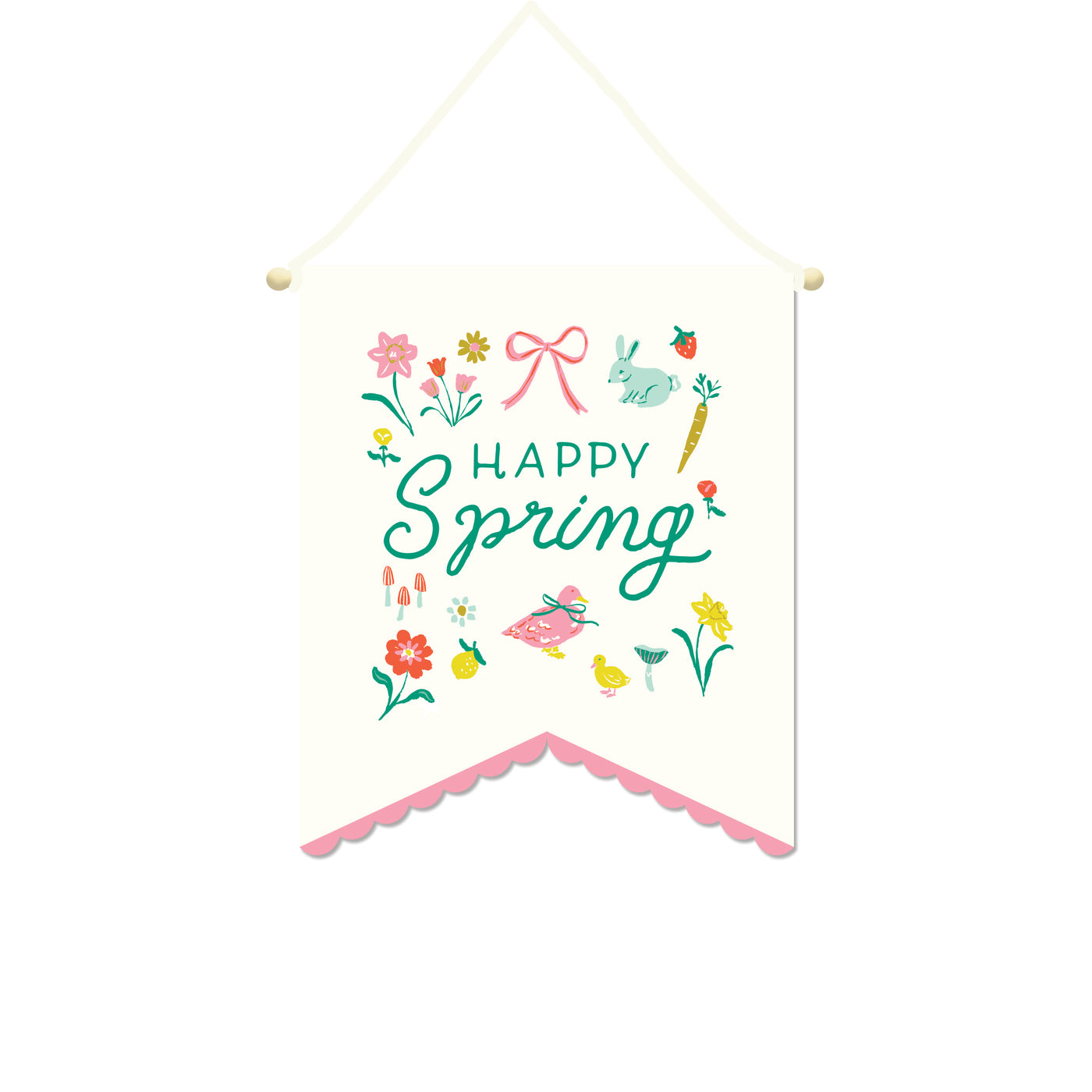 Happy Spring Canvas Banner