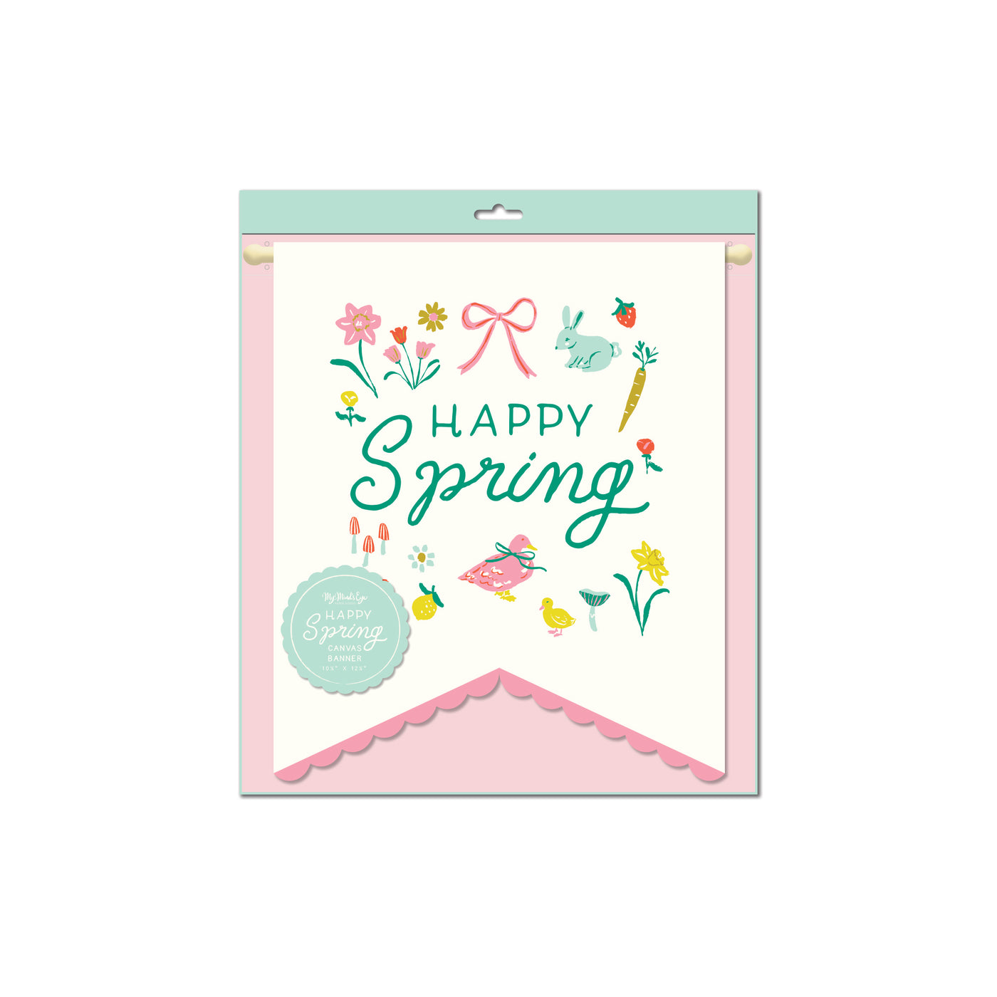 Happy Spring Canvas Banner