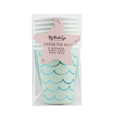 Mermaid Tail Paper Party Cups - 12 oz