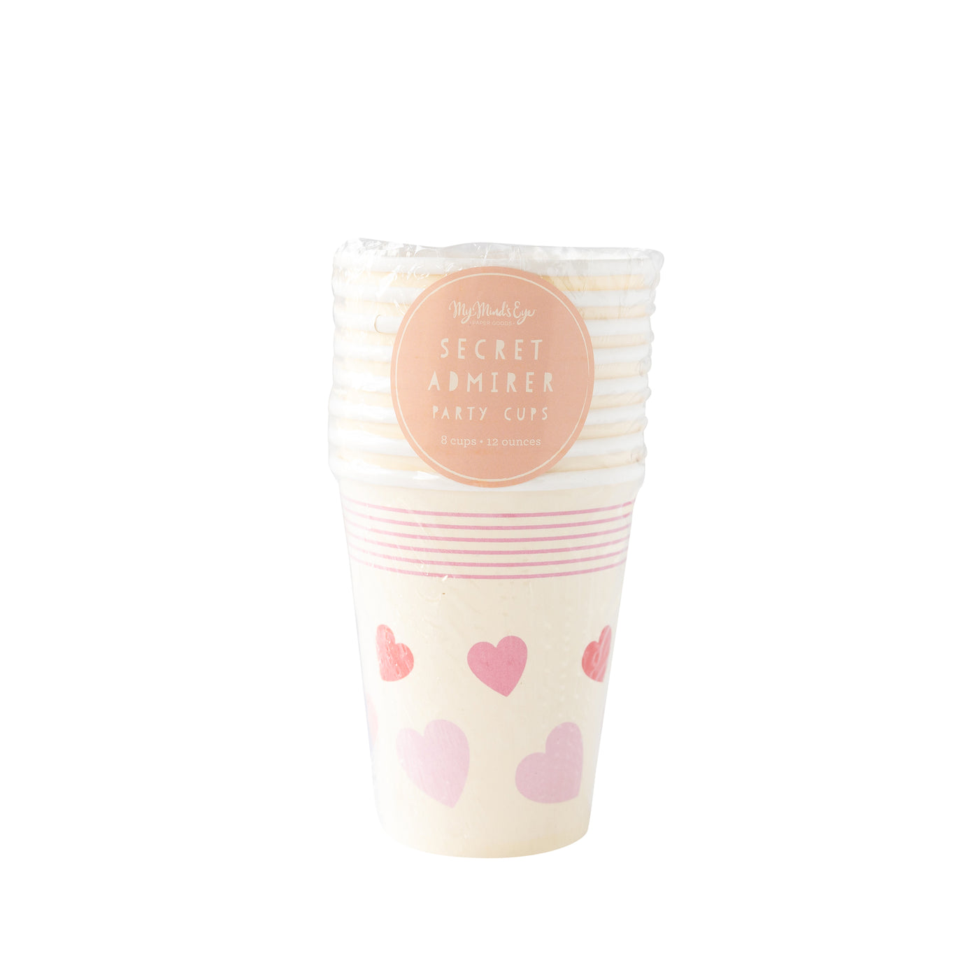 Pastel Hearts Paper Cups