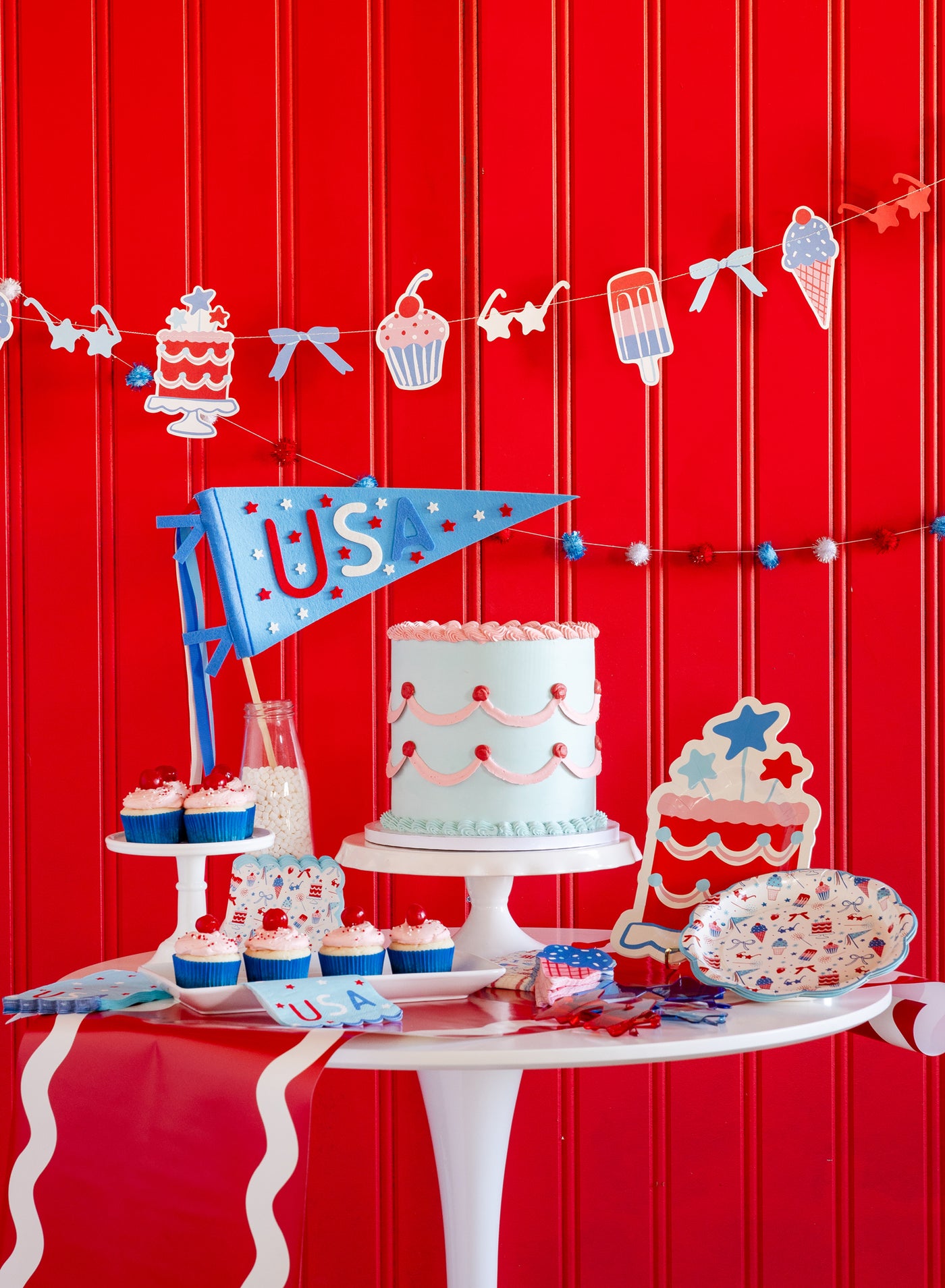 Summertime Felt Pennant Banner