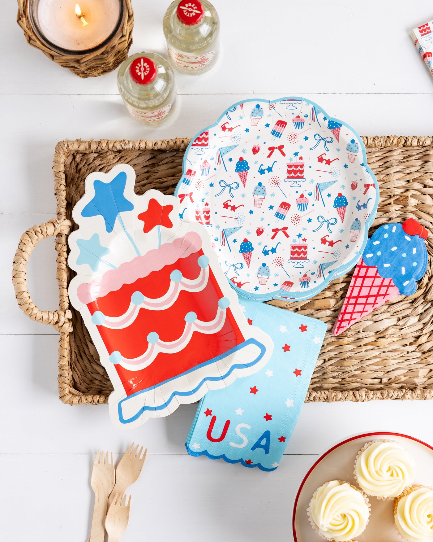 Ice Cream Shaped Dinner Napkin