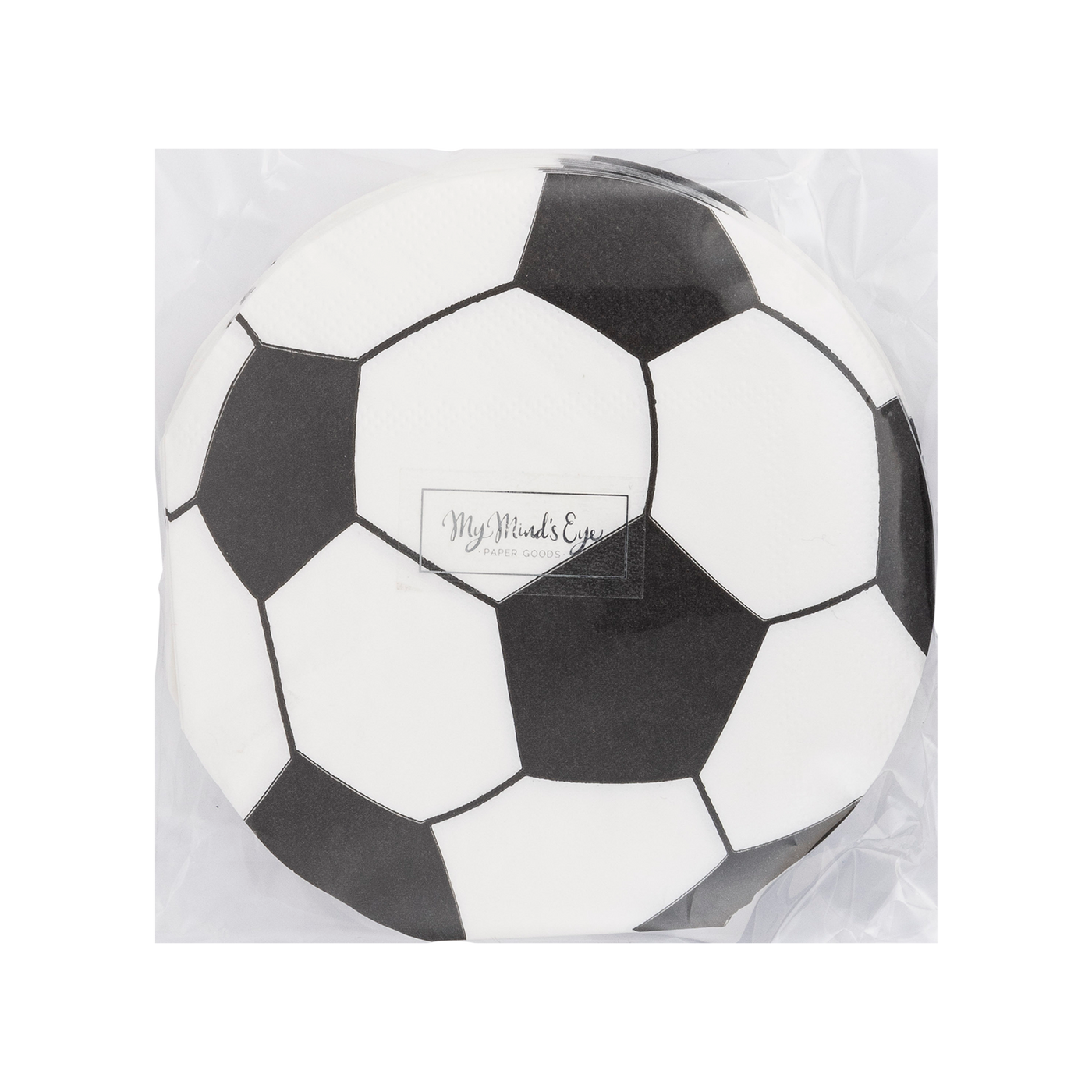 Soccer Ball Shaped Paper Cocktail Napkin